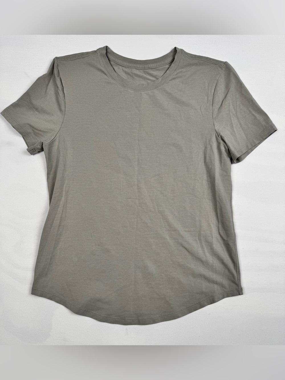 Lululemon Love Curved-Hem Crewneck Short Sleeve T-Shirt Gray/Green Women’s 6